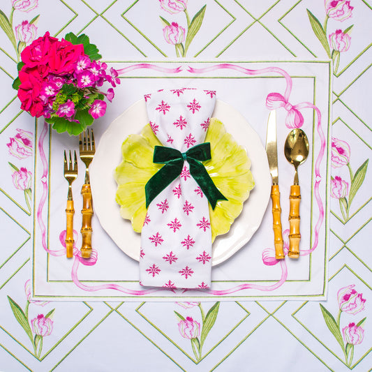 LOVE FLOWER TEA NAPKINS