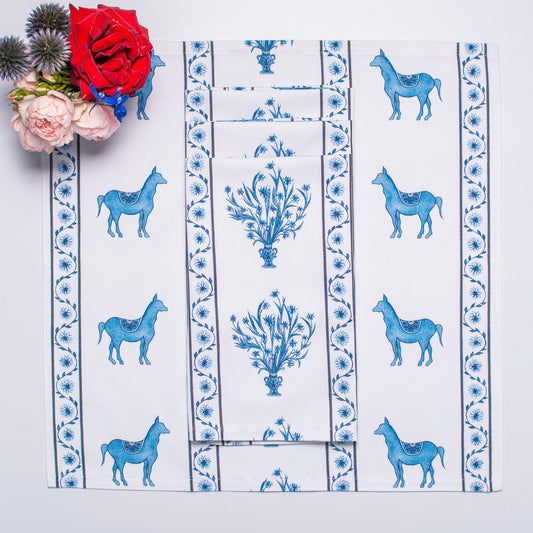 STRIPE BOUQUET NAPKINS & PLACEMATS { Set of 4 }