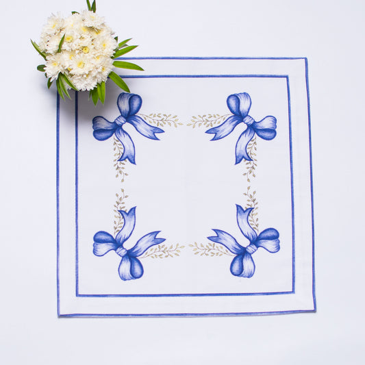ULTRAMARINE BOW TEA NAPKINS