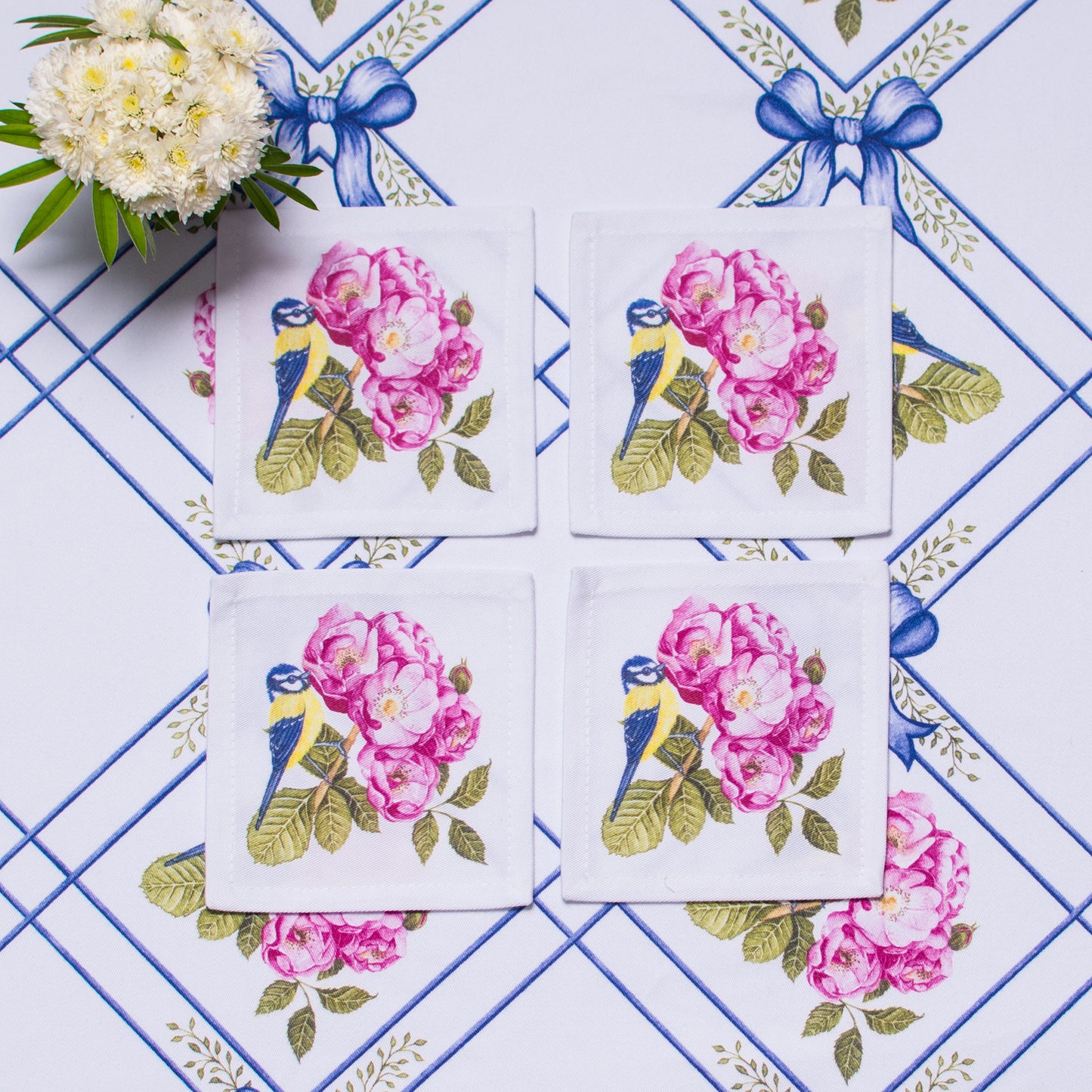 BIRD & ROSES COCKTAIL NAPKINS