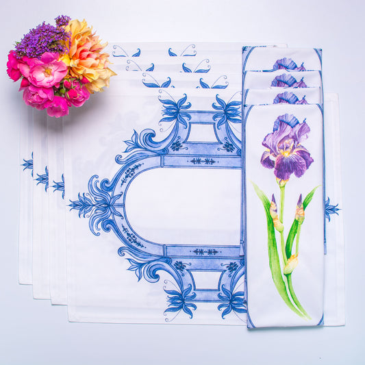 REFLECTION OF BEAUTY PLACEMATS & NAPKINS { Set of 4 }