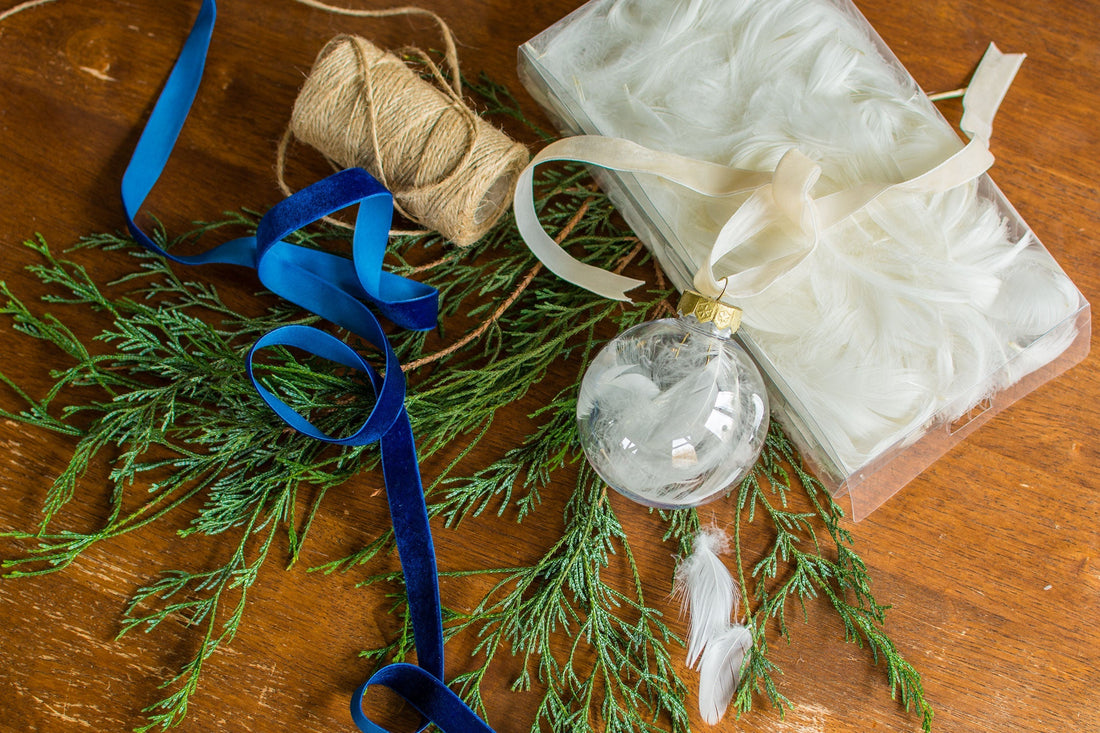 Easy Feather Ornaments