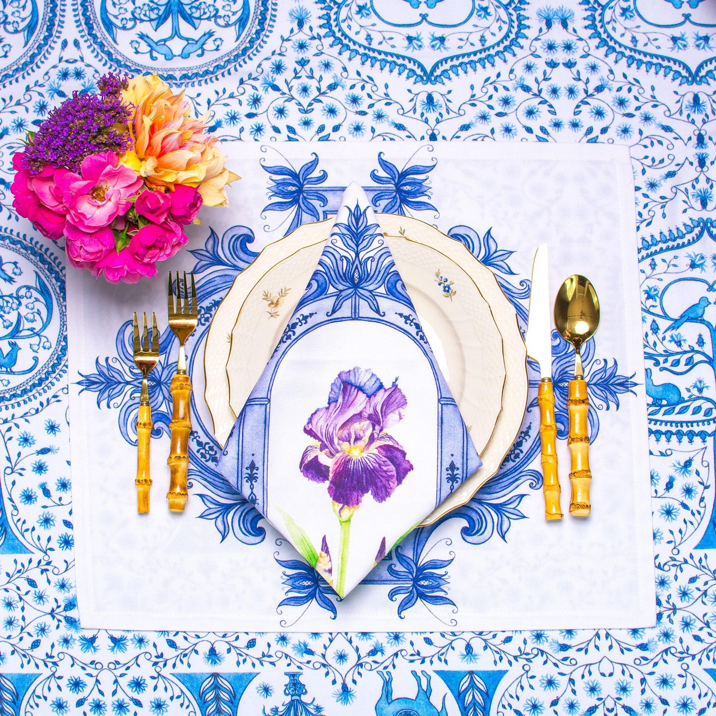REFLECTION OF BEAUTY PLACEMATS & NAPKINS { Set of 4 }