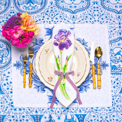 IRIS TEA NAPKINS & PLACEMATS { Set of 4 }
