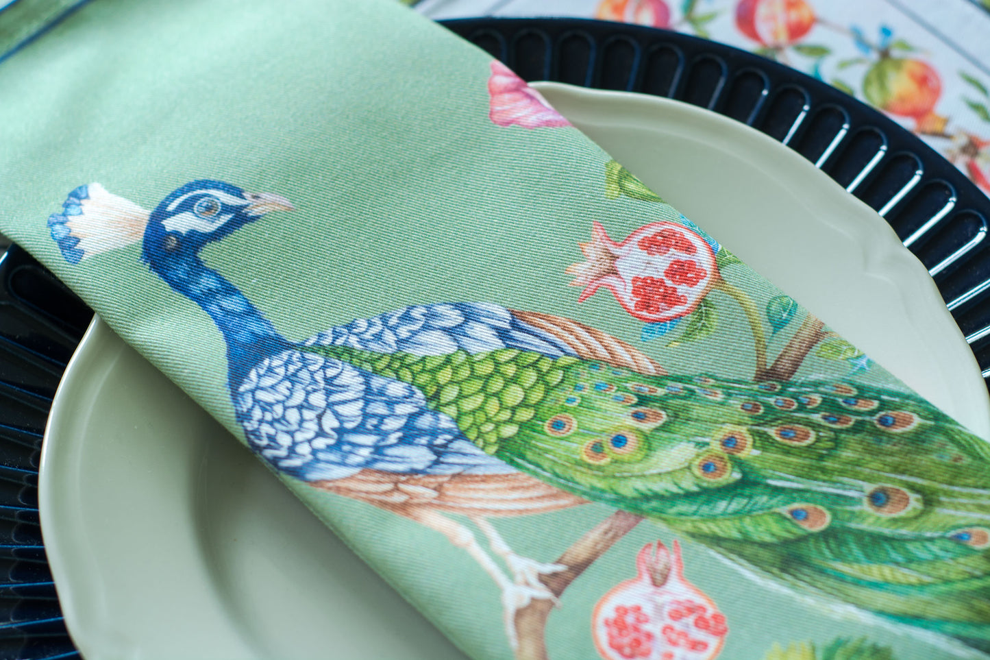 PEACOCK DINNER NAPKINS