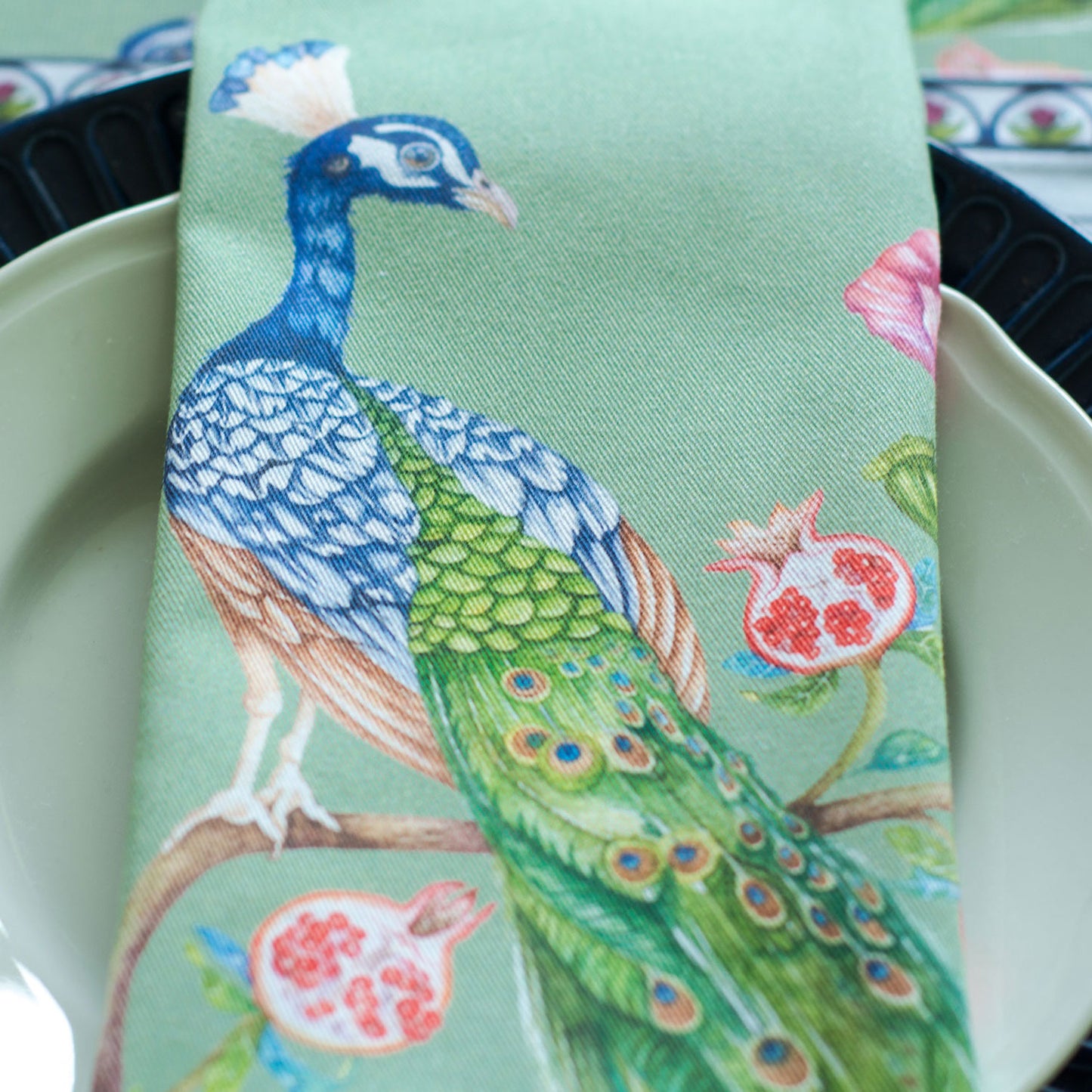 PEACOCK DINNER NAPKINS