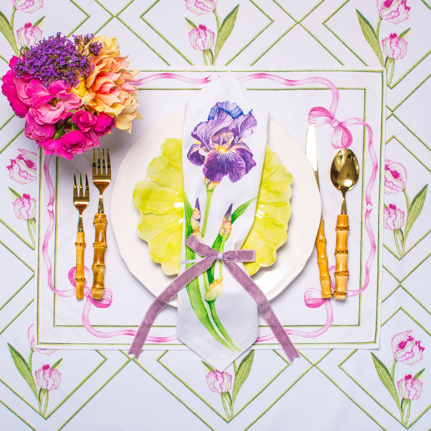 LILAC VELVET NAPKIN RINGS { Set of 4 }