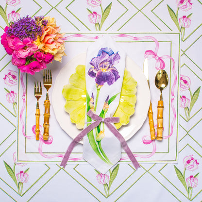 LILAC VELVET NAPKIN RINGS { Set of 4 }