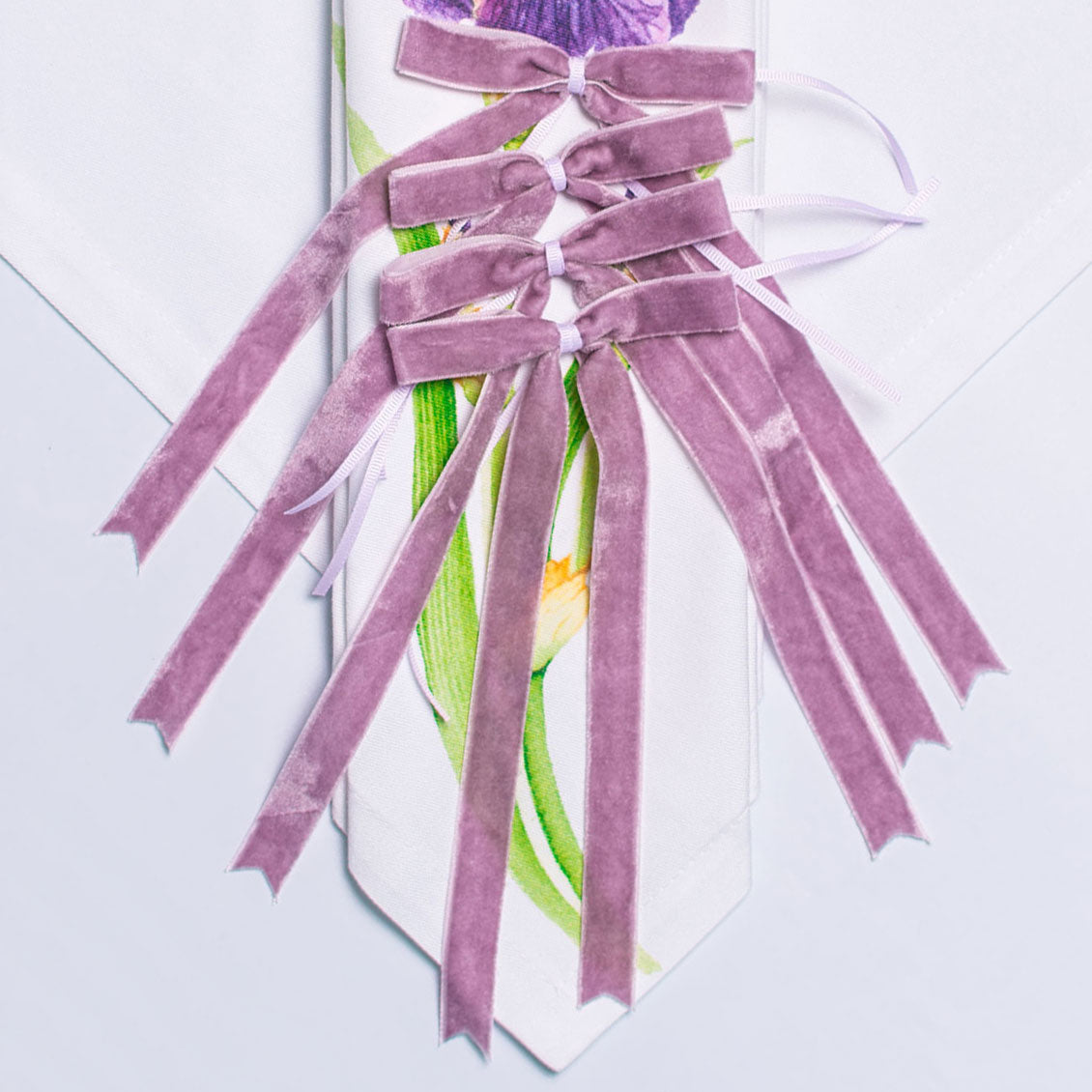 LILAC VELVET NAPKIN RINGS { Set of 4 }