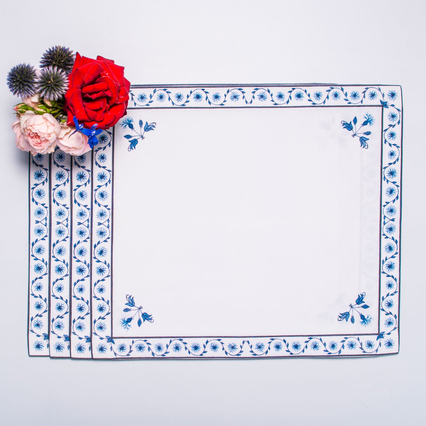 STRIPE BOUQUET NAPKINS & PLACEMATS { Set of 4 }