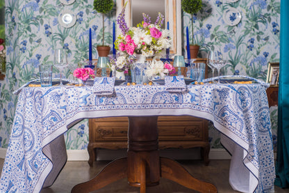 TREE OF LIFE CORNFLOWER TABLECLOTH
