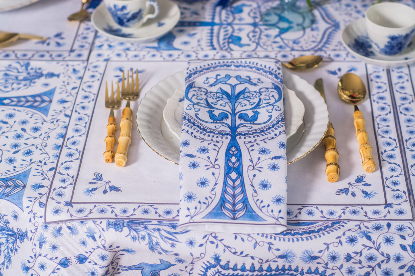 CHERRY TREE OF LIFE TEA NAPKINS