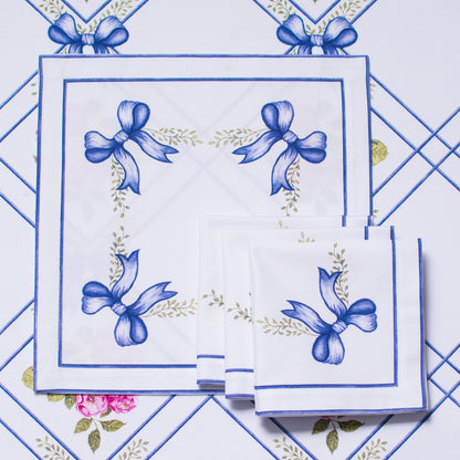 ULTRAMARINE BOW TEA NAPKINS