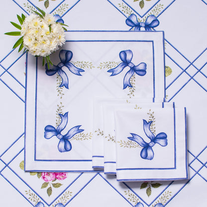 ULTRAMARINE BOW TEA NAPKINS