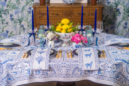 TREE OF LIFE CORNFLOWER TABLECLOTH