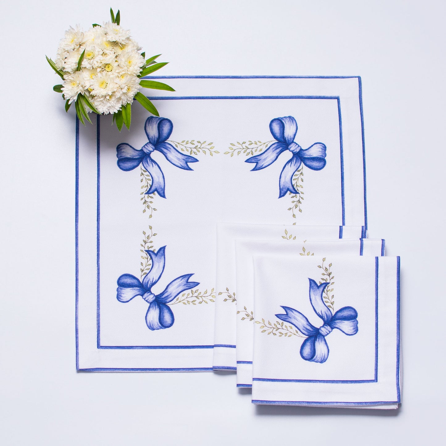 ULTRAMARINE BOW TEA NAPKINS