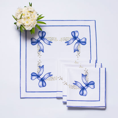ULTRAMARINE BOW TEA NAPKINS