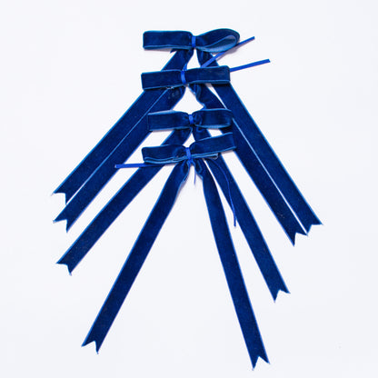 DARK BLUE BOWS { Set of 4 } 20cm - 7.9"