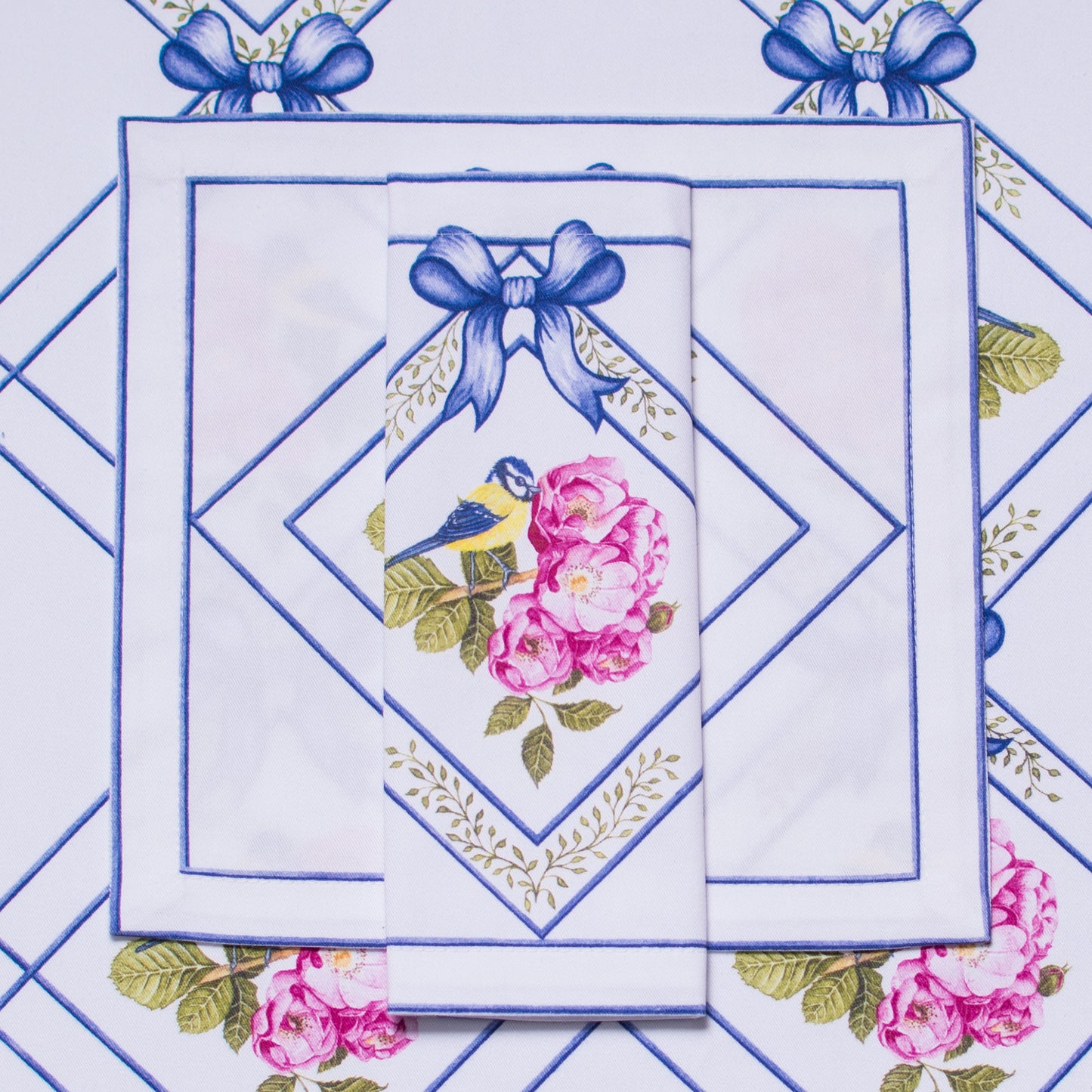 BIRD & ROSES TEA NAPKINS