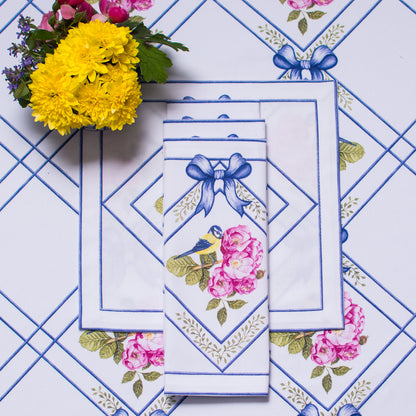 BIRD & ROSES TEA NAPKINS
