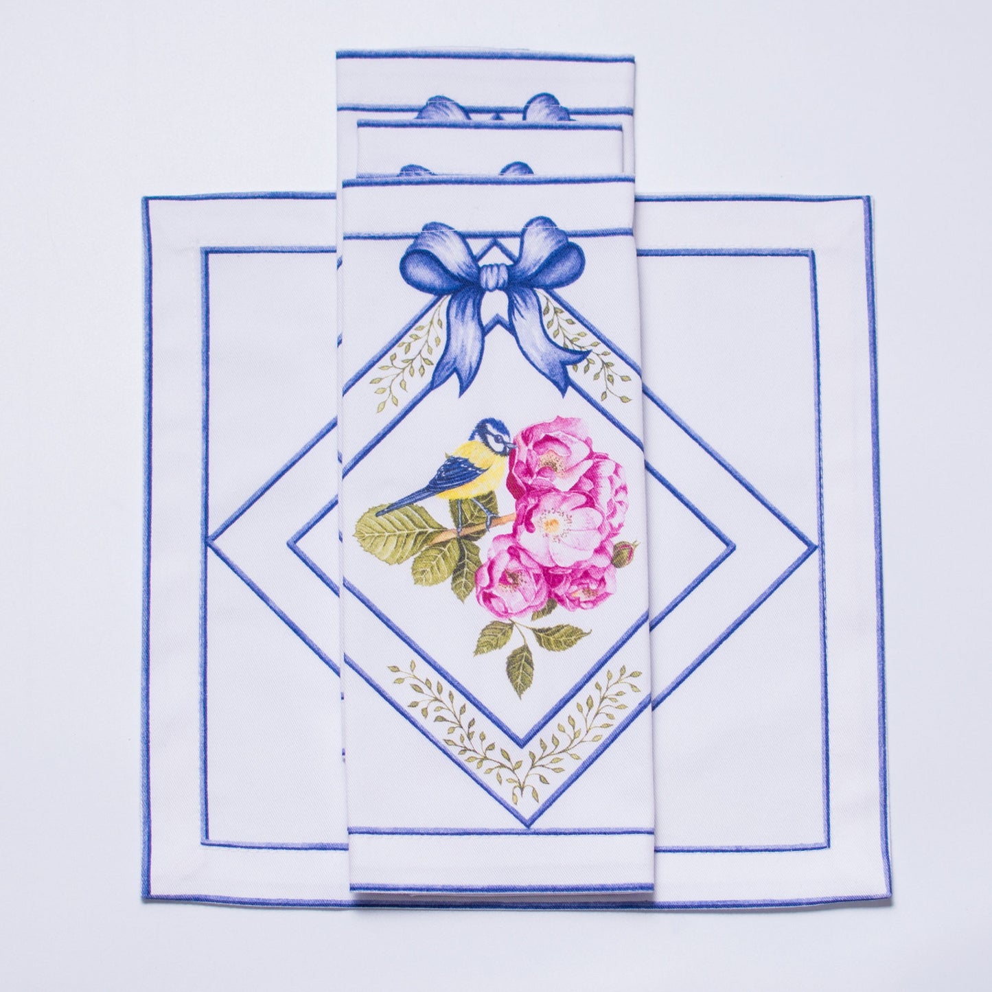 BIRD & ROSES TEA NAPKINS