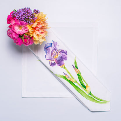 IRIS FLOWER COTTON TEA NAPKIN