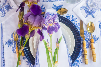 PURPLE & INDIGO IRIS DINNER NAPKINS