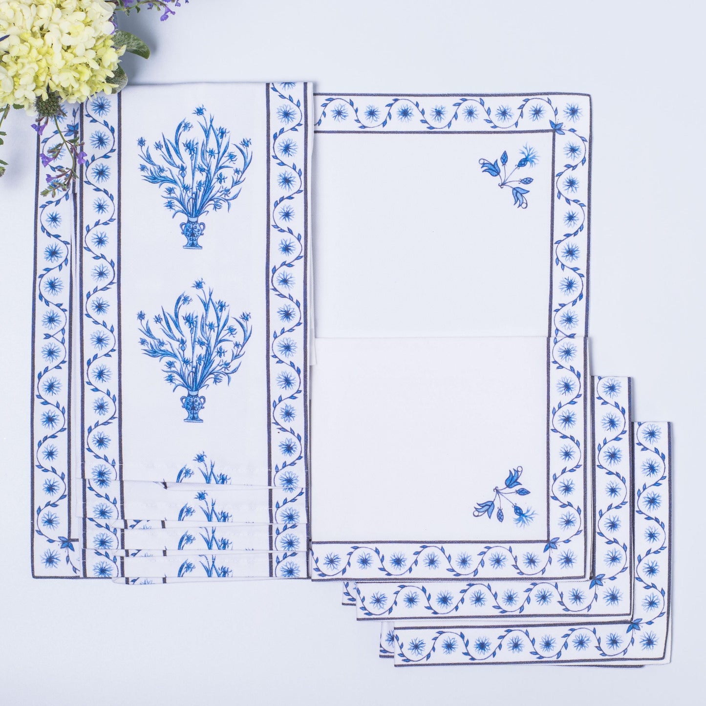 STRIPE BOUQUET NAPKINS & PLACEMATS { Set of 4 }
