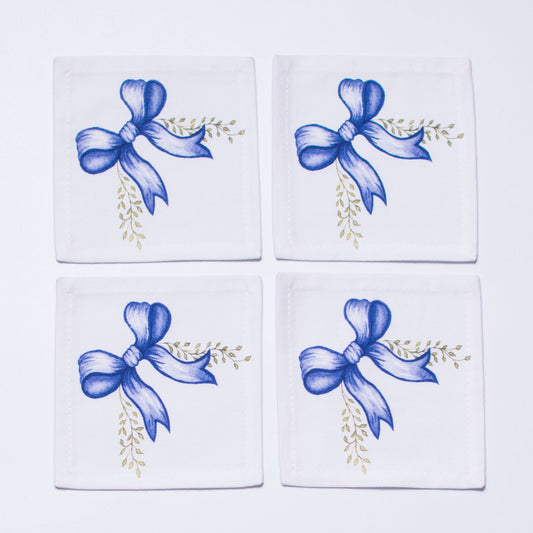ULTRAMARINE BOWS COCKTAIL NAPKINS
