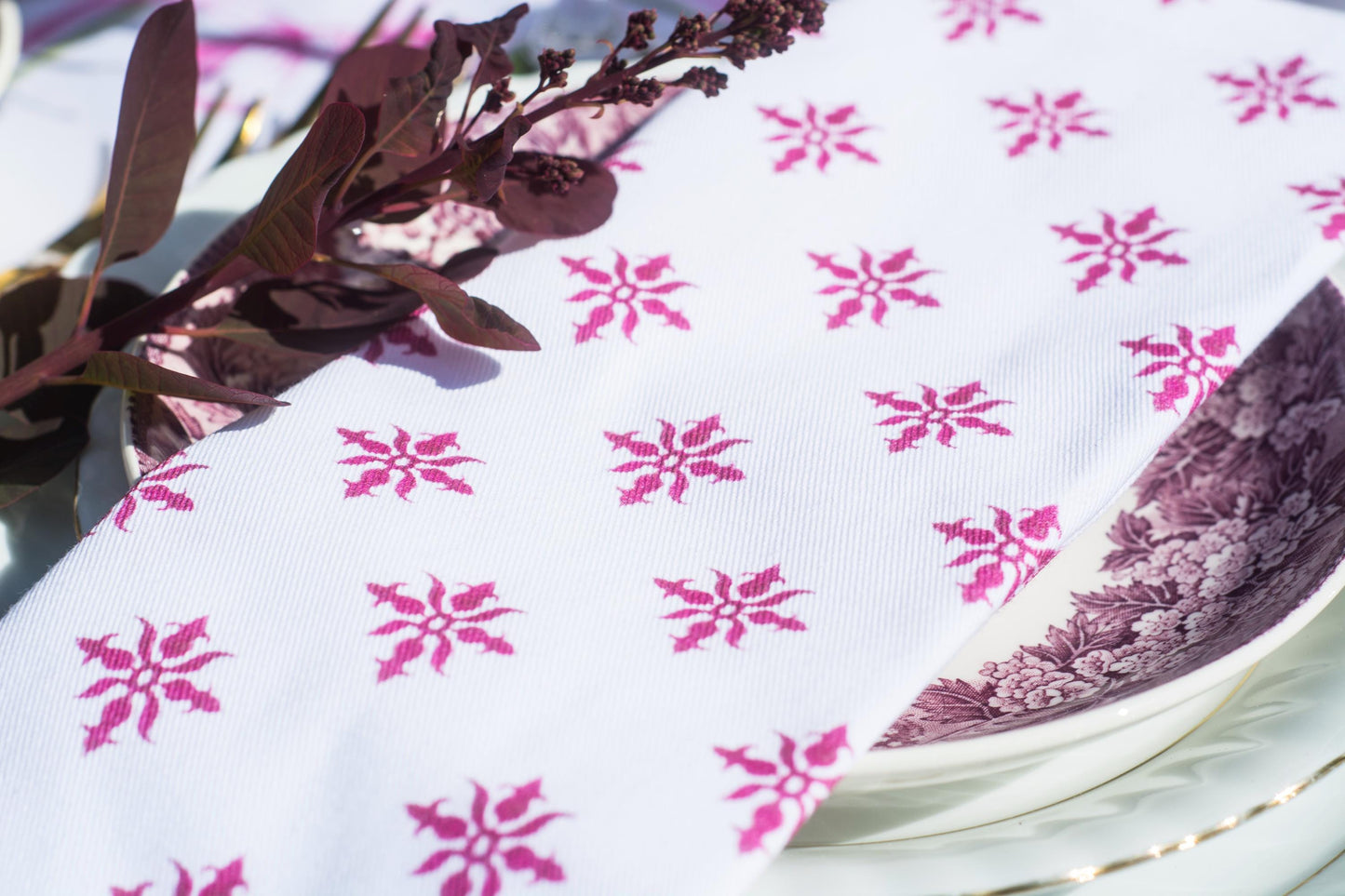 LOVE FLOWER TEA NAPKINS