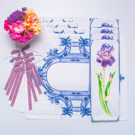 REFLECTION OF BEAUTY PLACEMATS & NAPKINS { Set of 4 }