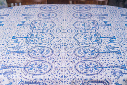 TREE OF LIFE CORNFLOWER TABLECLOTH