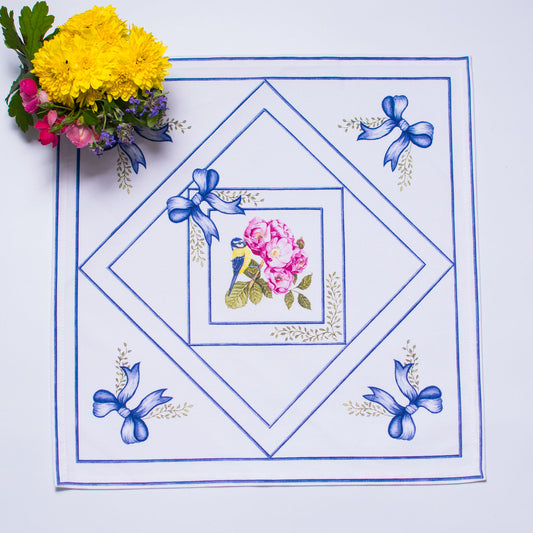 BIRD & ROSES DINNER NAPKINS