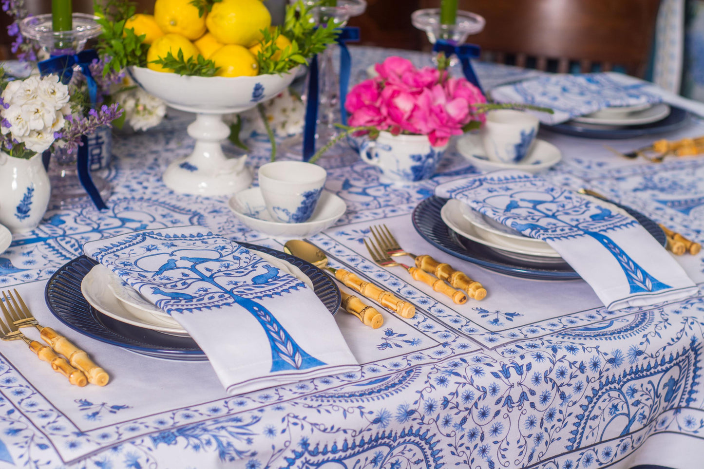 BIRCH TREE NAPKINS AND PLACEMATS { Set of 4 }