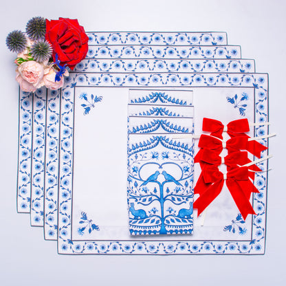 BIRCH TREE NAPKINS AND PLACEMATS { Set of 4 }