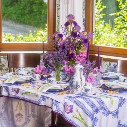 IRIS FLOWER COTTON TEA NAPKIN