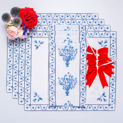 STRIPE BOUQUET NAPKINS & PLACEMATS { Set of 4 }