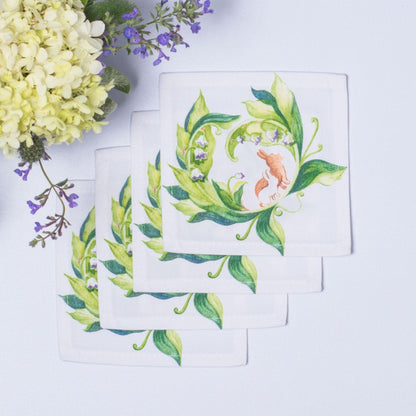 LILY OF THE VALLEY COCKTAIL NAPKINS
