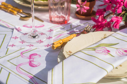 PARROT TULIP DINNER NAPKINS& PLACEMATS { Set of 4 }