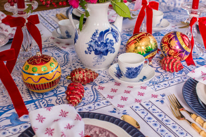 CHEERFUL RED VELVET BOWS & TAPERED CANDLES { Set of 10 }