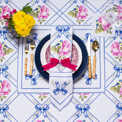 BIRD & ROSES DINNER NAPKINS & PLACEMATS { Set of 4 }