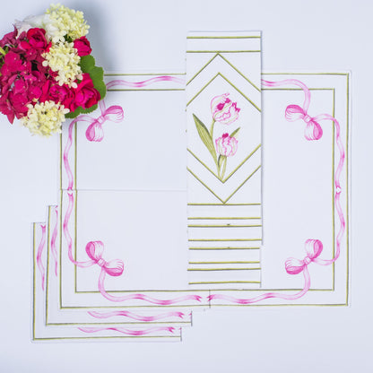 PARROT TULIP TEA NAPKINS & PLACEMATS { Set of 4 }