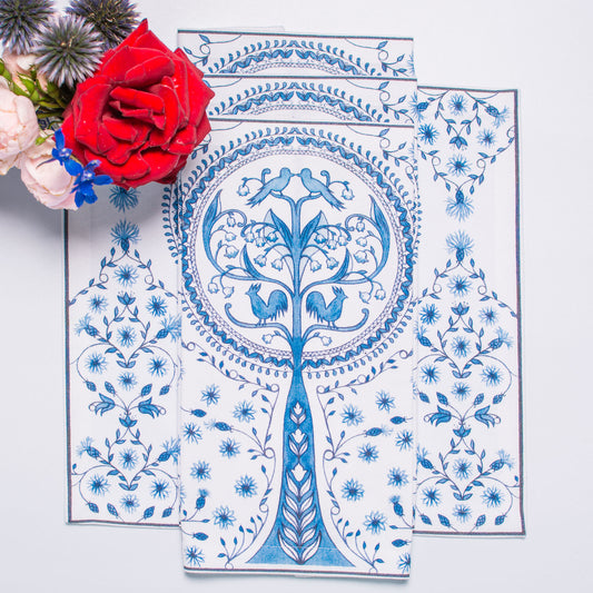 CHERRY TREE OF LIFE TEA NAPKINS