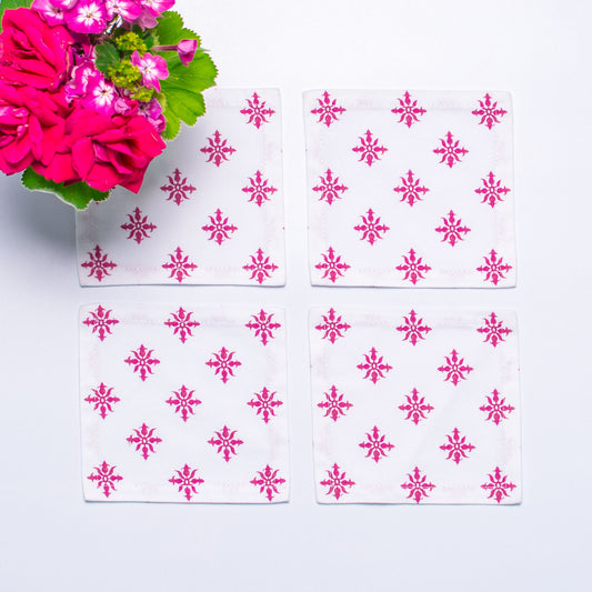 LOVE FLOWER COCKTAIL NAPKINS