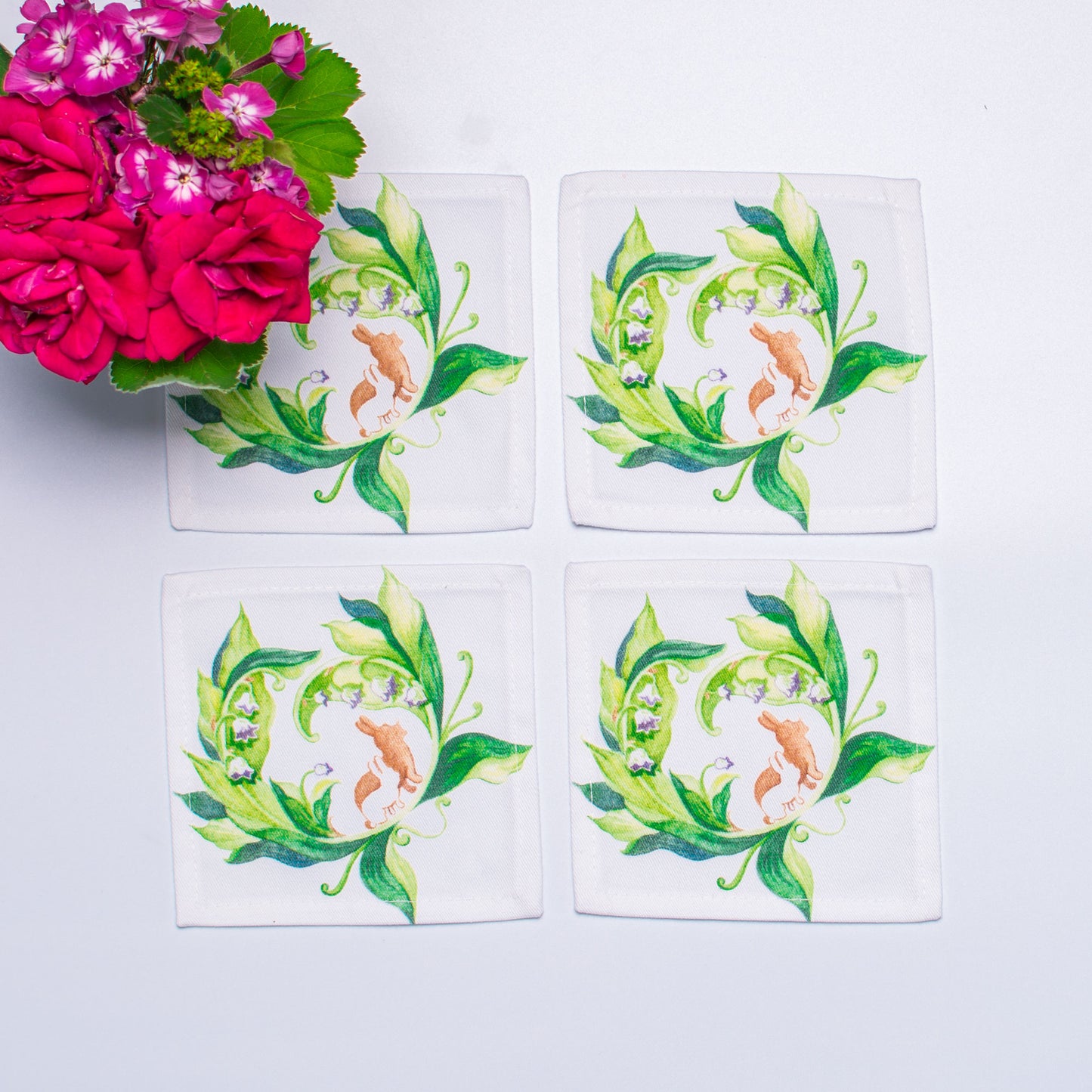 LILY OF THE VALLEY COCKTAIL NAPKINS