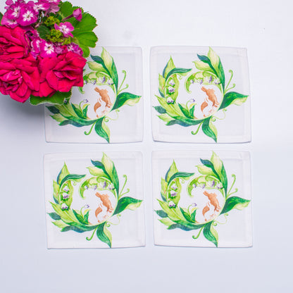LILY OF THE VALLEY COCKTAIL NAPKINS
