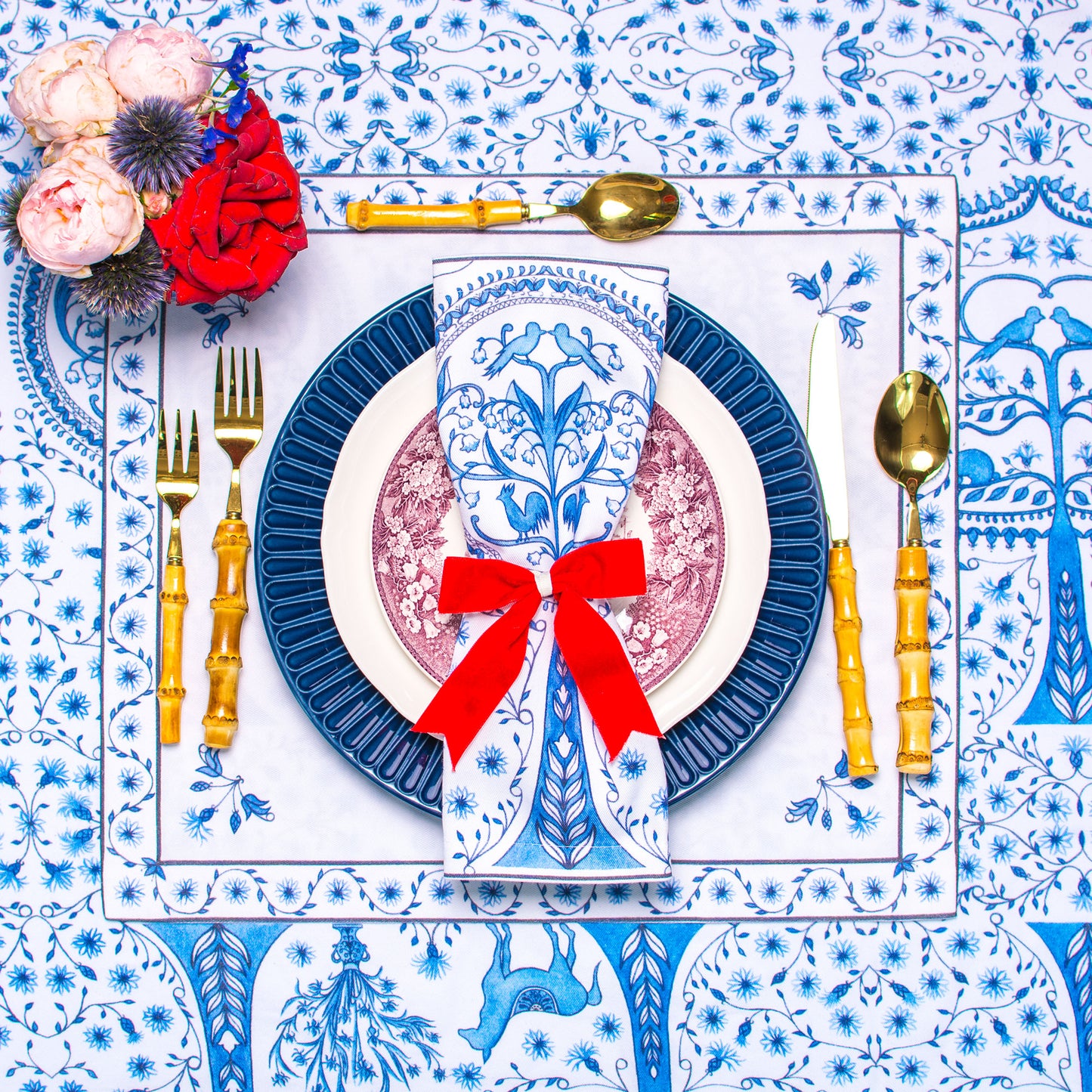CHERRY TREE NAPKINS & PLACEMATS { Set of 4 }