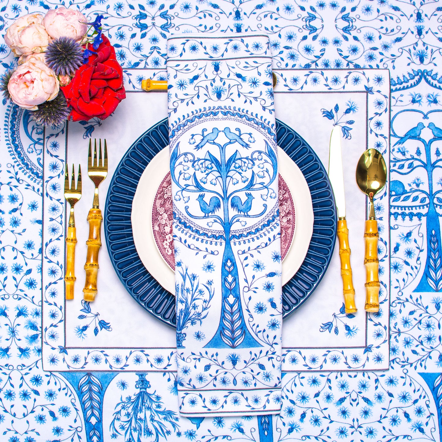 TREE OF LIFE COTTON DINNER NAPKINS