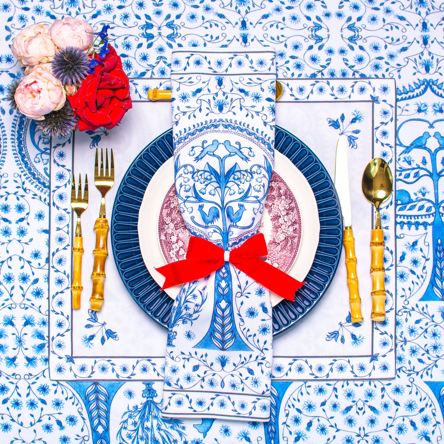 TREE OF LIFE COTTON DINNER NAPKINS
