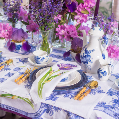 IRIS FLOWER COTTON TEA NAPKIN